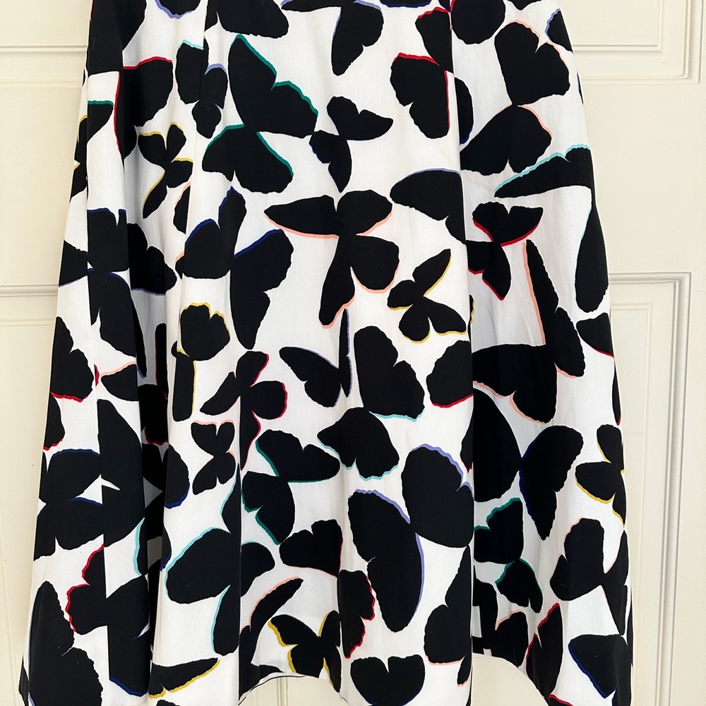 Kate Spade Black and White Butterfly Midi Dress Size 10 - Picture 3 of 13